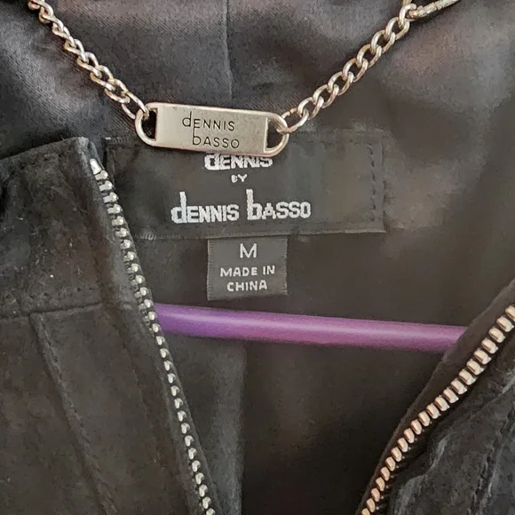 Dennis Basso Washable Suede Zip Front Jacket - Picture 2 of 4